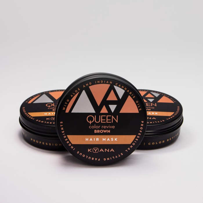 Kyana Queen Color Revive Hair Mask - καφέ