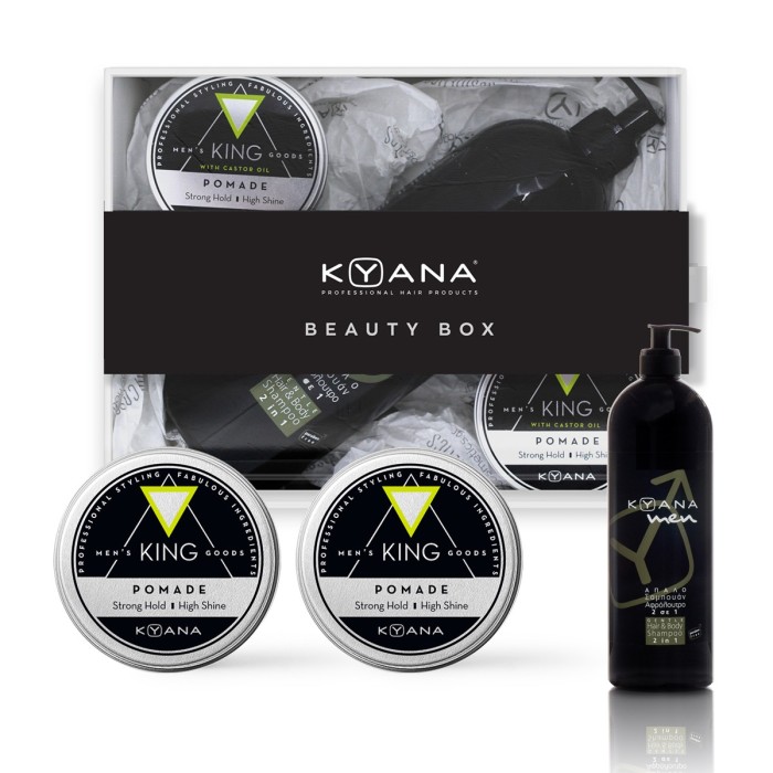 BEAUTY BOX προσφοράς –  KING Men’s total Styling Pack 2 –  Strong Pomade + Gift